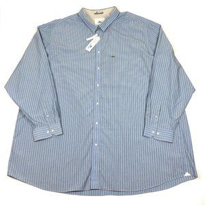 Lacoste 5XLT Blue Long Sleeve Button Dress Shirt